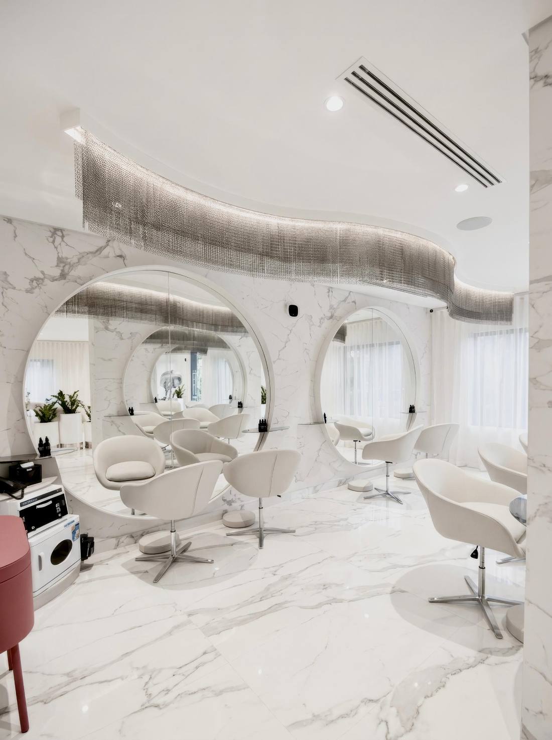 Hair styling chairs at Curlla beauty salon Lekki