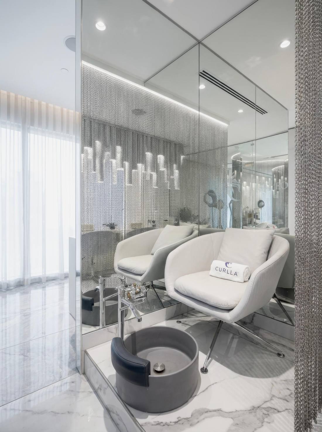 Pedicure treatment at Curlla luxury salon Lagos